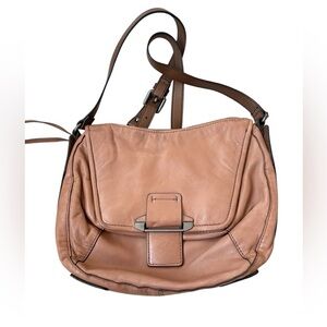 Kooba Earth Brown Gary  Leather Crossbody Shoulder Bag